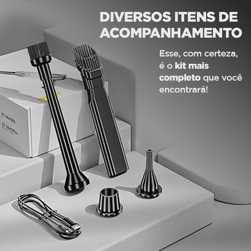 Aspirador de Pó Portátil CleanMax + 4 BRINDES EXCLUSIVOS + FRETE GRÁTIS