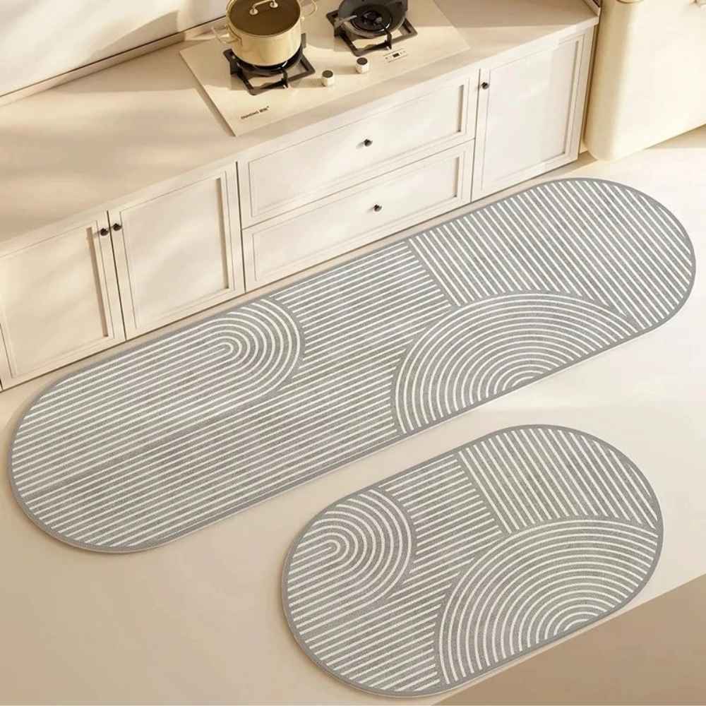 Tapete Absorvente Antiderrapante para Cozinha - Swan Kitchen
